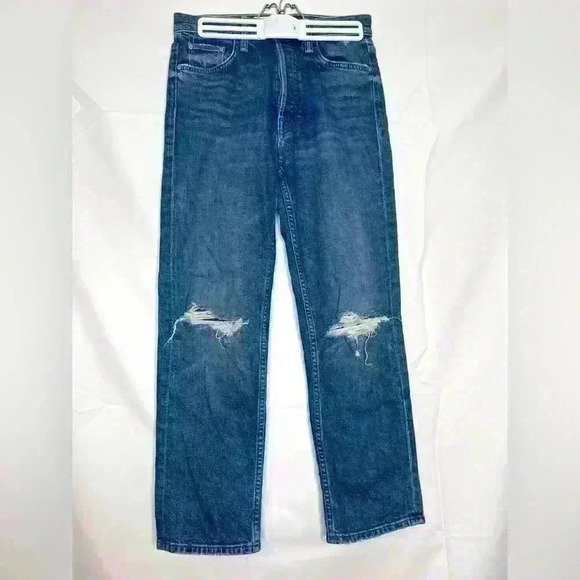 Mother Denim Tomcat Straight Leg Jean in Playing With Scissors Size 26 - Picture 3 of 15